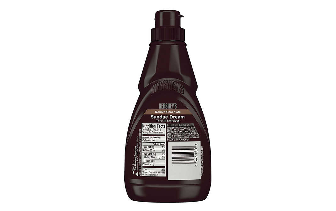 Hershey's Double Chocolate Sundae Dream, Thick & Delicious   Plastic Bottle  425 grams